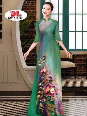 Vải Áo Dài Hoa In 3D AD ND1011 20